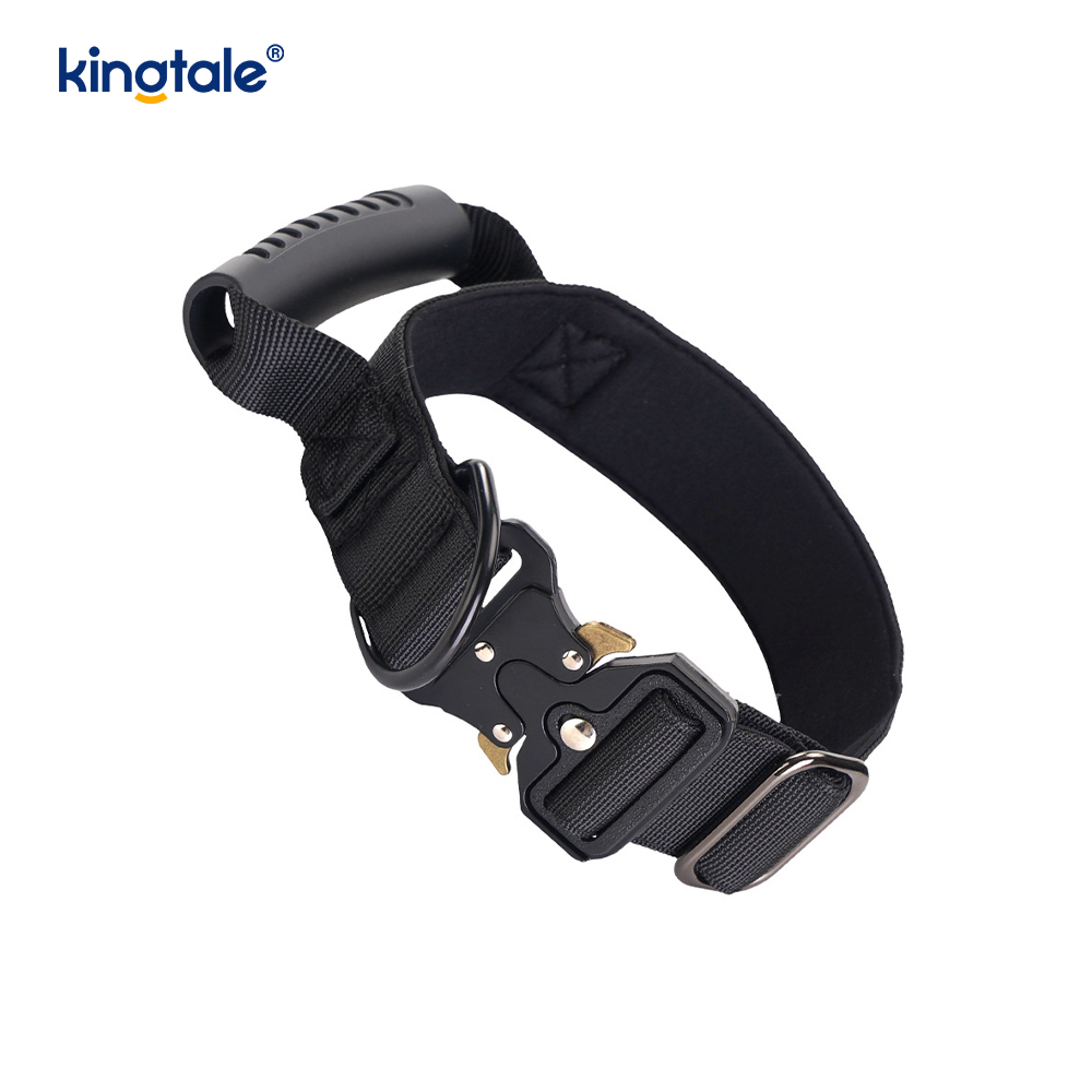Poignée de contrôle en nylon pour entraînement tactique et collier à boucle en métal à dégagement rapide
