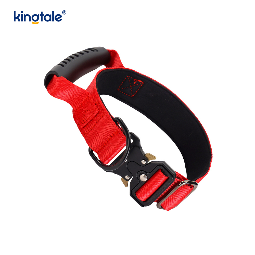 Poignée de contrôle en nylon pour entraînement tactique et collier à boucle en métal à dégagement rapide