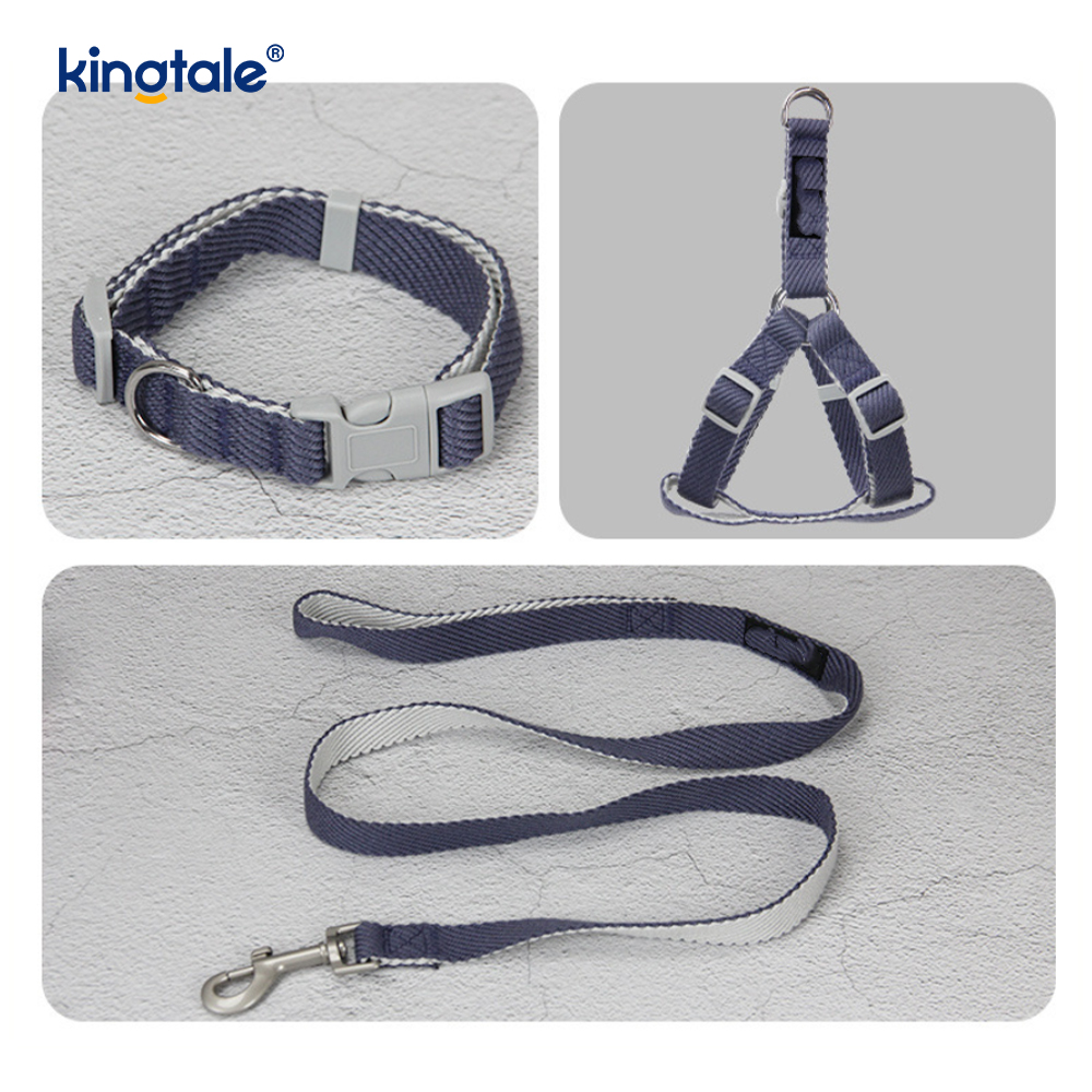 Ensemble personnalisé de laisse de collier de harnais de chien de modèle d'impression d'OEM/ODM