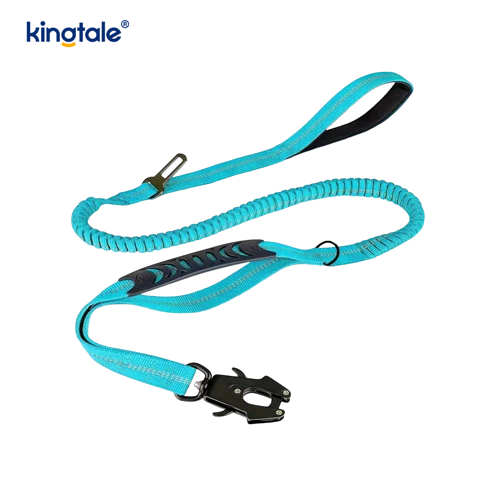 Laisse pour chien robuste 4 en 1 avec ceinture de sécurité de voiture et poignée rembourrée douce