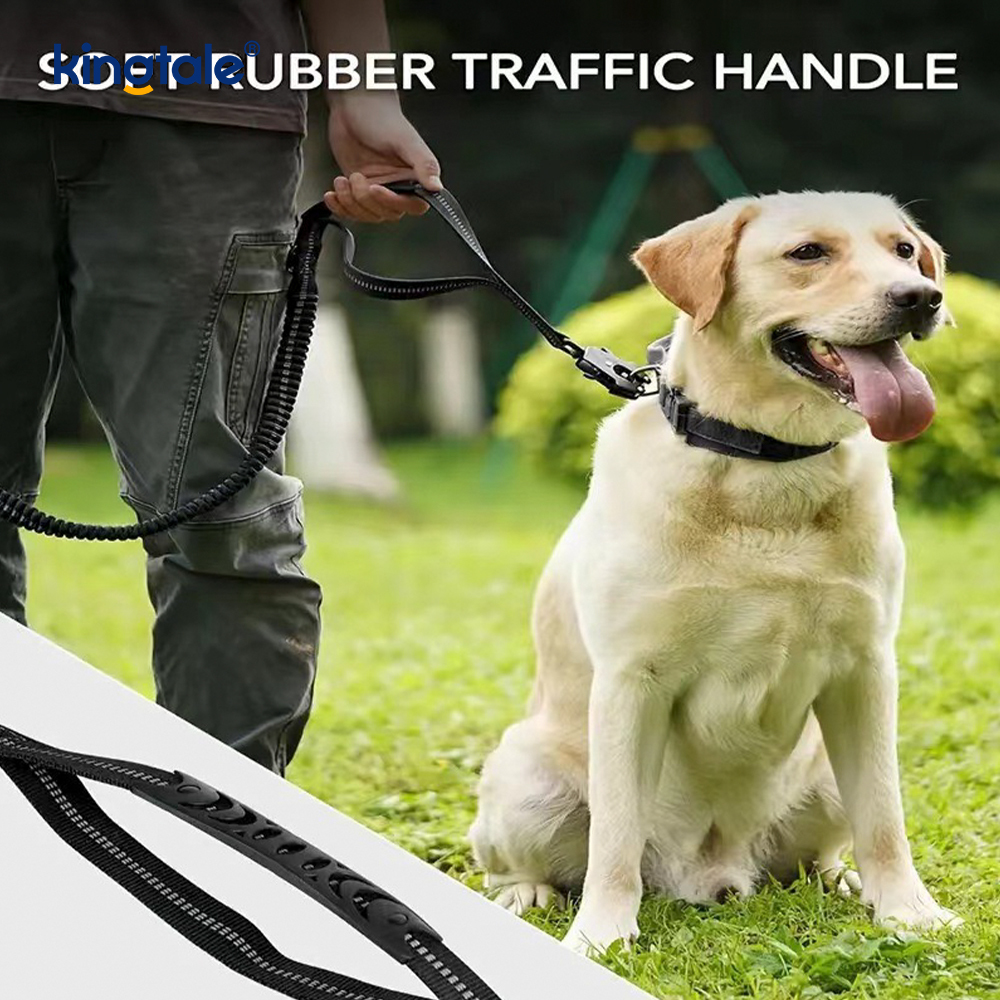 Laisse pour chien robuste 4 en 1 avec ceinture de sécurité de voiture et poignée rembourrée douce