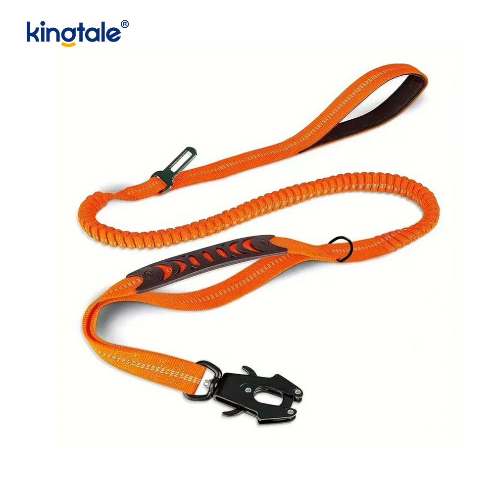 Laisse pour chien robuste 4 en 1 avec ceinture de sécurité de voiture et poignée rembourrée douce