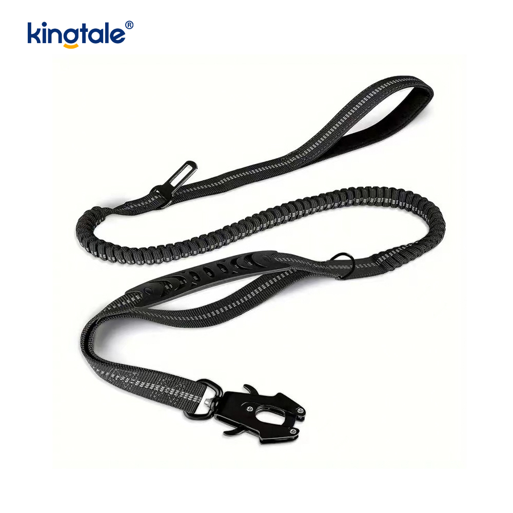 Laisse pour chien robuste 4 en 1 avec ceinture de sécurité de voiture et poignée rembourrée douce