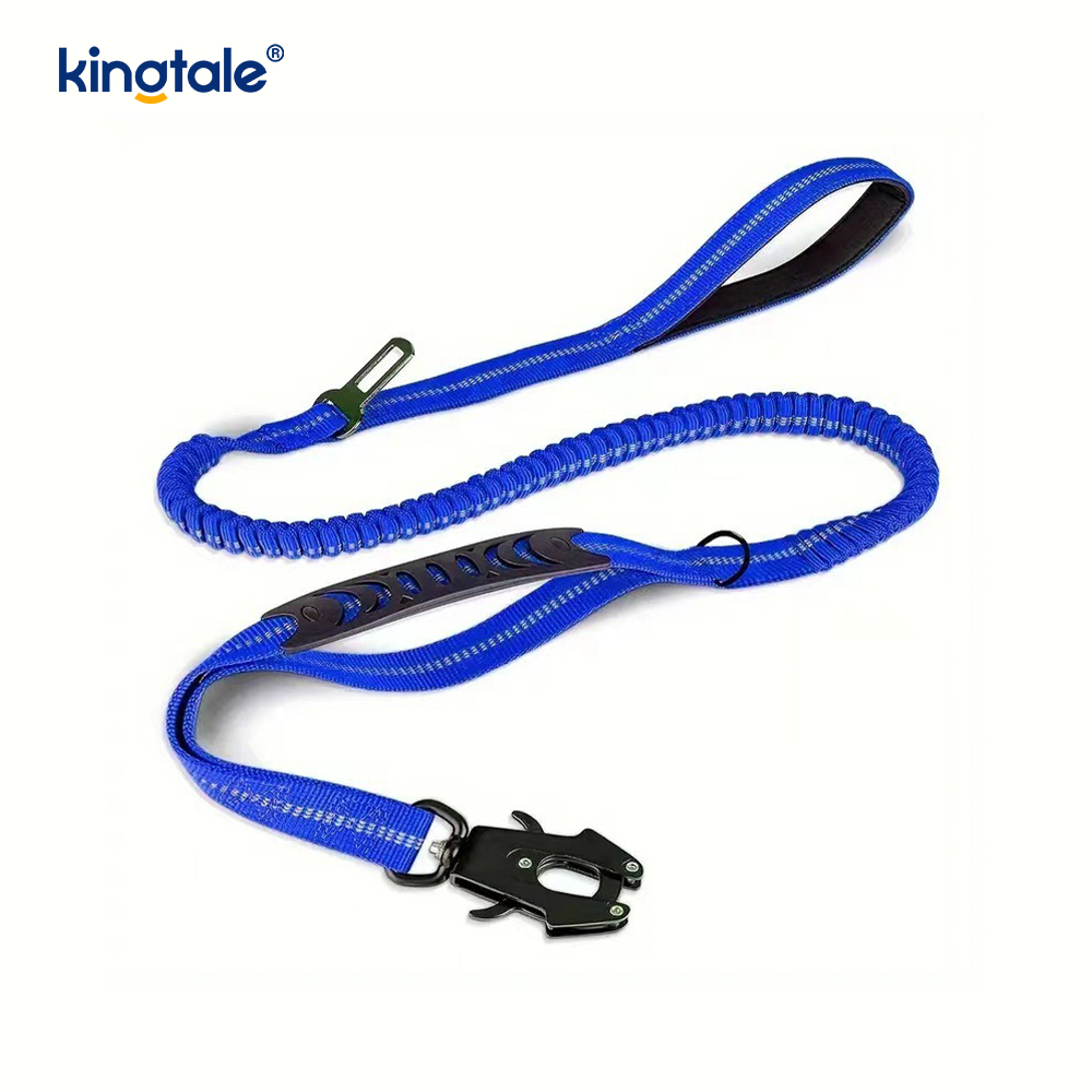 Laisse pour chien robuste 4 en 1 avec ceinture de sécurité de voiture et poignée rembourrée douce