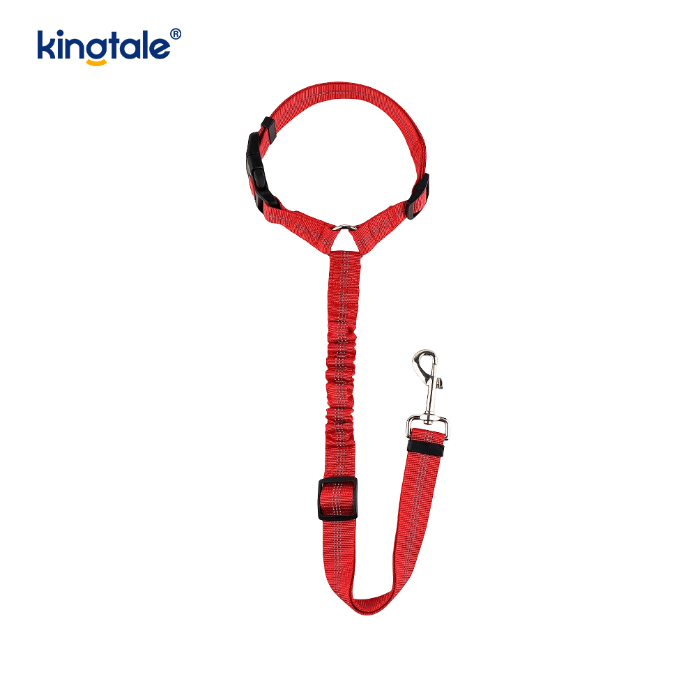Laisse de ceinture de sécurité de voiture pour animaux de compagnie réfléchissante en polyester durable Anti-Rush Anti-Rush