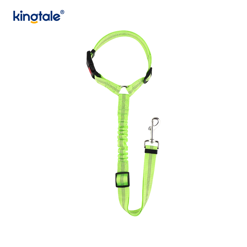 Laisse de ceinture de sécurité de voiture pour animaux de compagnie réfléchissante en polyester durable Anti-Rush Anti-Rush