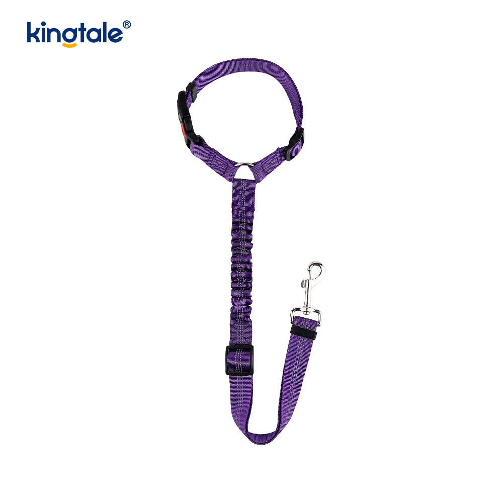 Laisse de ceinture de sécurité de voiture pour animaux de compagnie réfléchissante en polyester durable Anti-Rush Anti-Rush