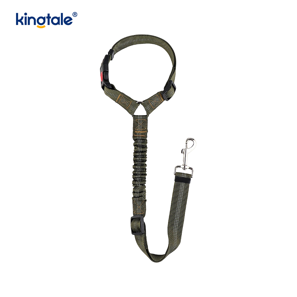 Laisse de ceinture de sécurité de voiture pour animaux de compagnie réfléchissante en polyester durable Anti-Rush Anti-Rush