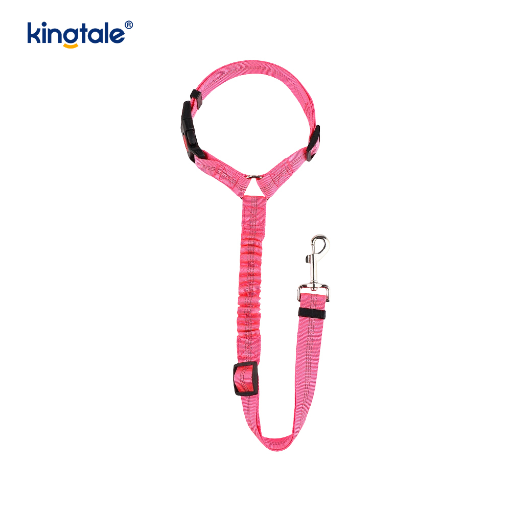 Laisse de ceinture de sécurité de voiture pour animaux de compagnie réfléchissante en polyester durable Anti-Rush Anti-Rush