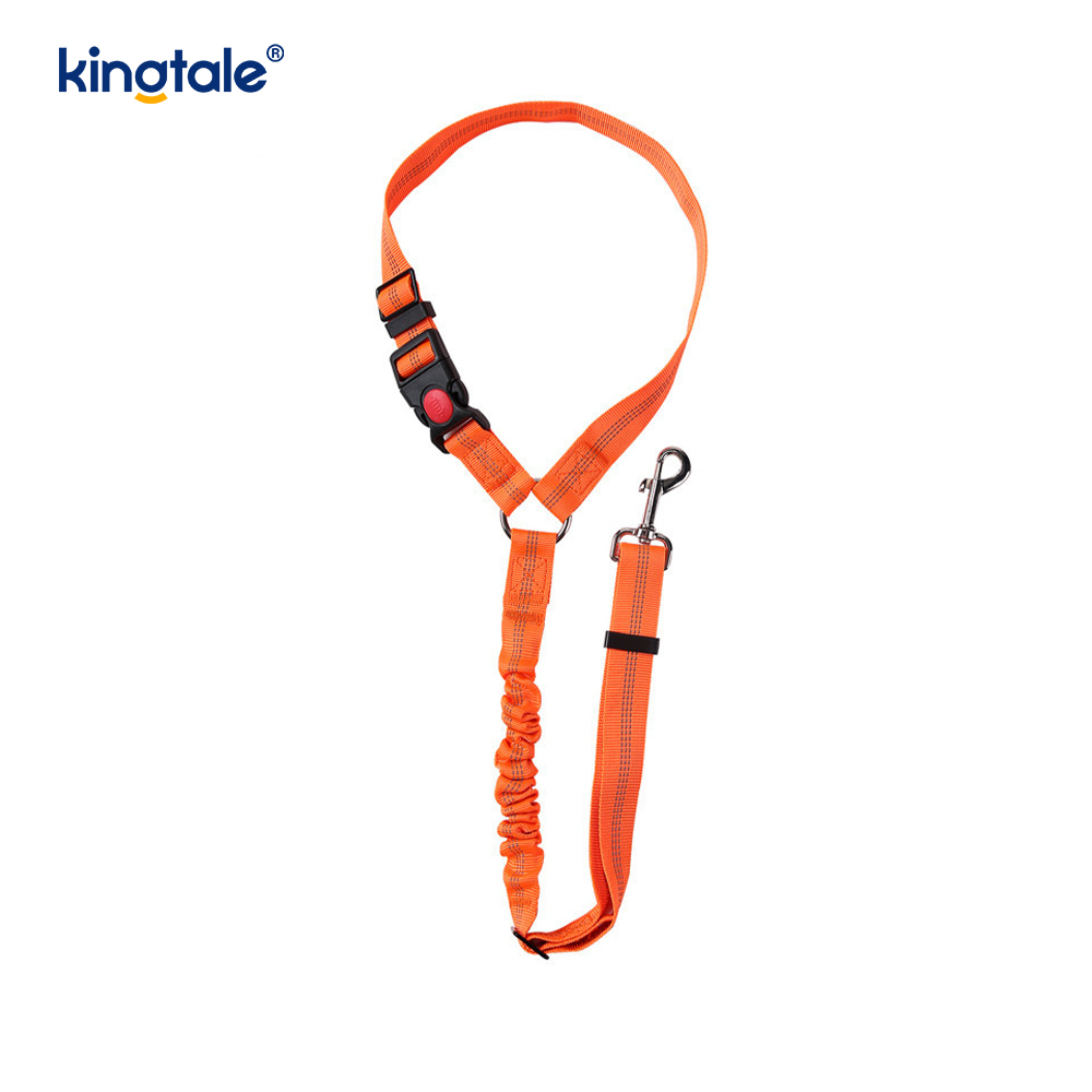 Laisse de ceinture de sécurité de voiture pour animaux de compagnie réfléchissante en polyester durable Anti-Rush Anti-Rush
