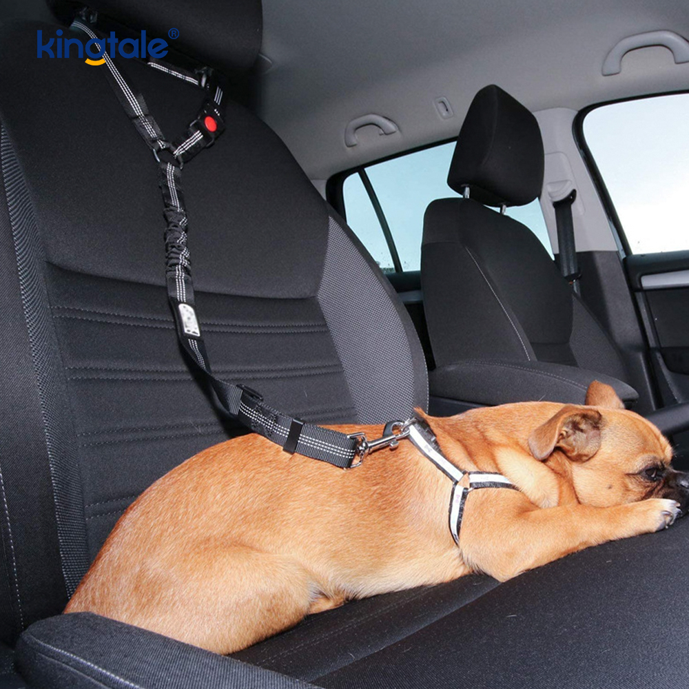 Laisse de ceinture de sécurité de voiture pour animaux de compagnie réfléchissante en polyester durable Anti-Rush Anti-Rush