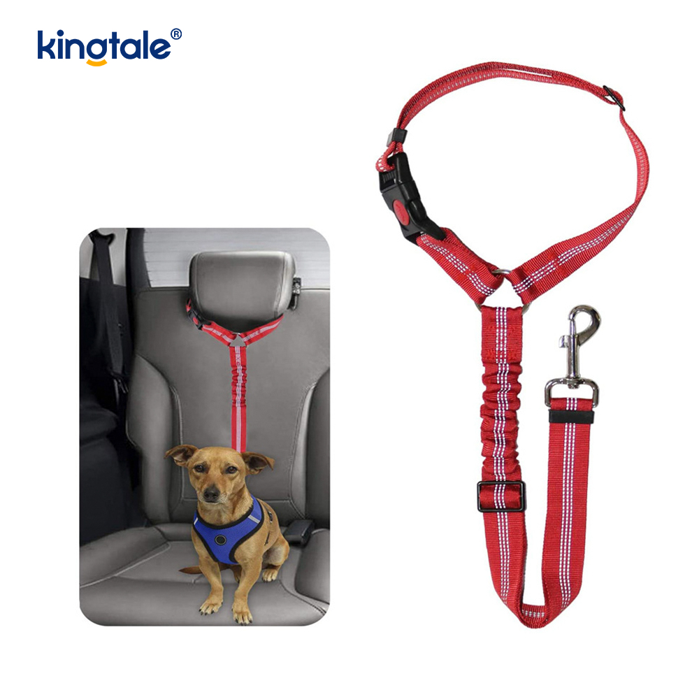 Laisse de ceinture de sécurité de voiture pour animaux de compagnie réfléchissante en polyester durable Anti-Rush Anti-Rush