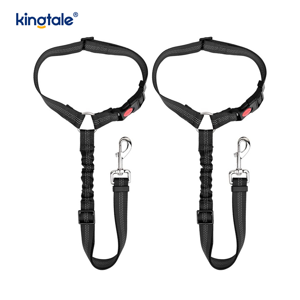 Laisse de ceinture de sécurité de voiture pour animaux de compagnie réfléchissante en polyester durable Anti-Rush Anti-Rush