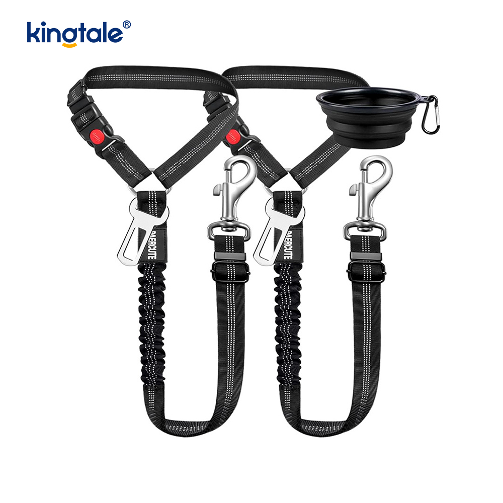 Laisse de ceinture de sécurité de voiture pour animaux de compagnie réfléchissante en polyester durable Anti-Rush Anti-Rush