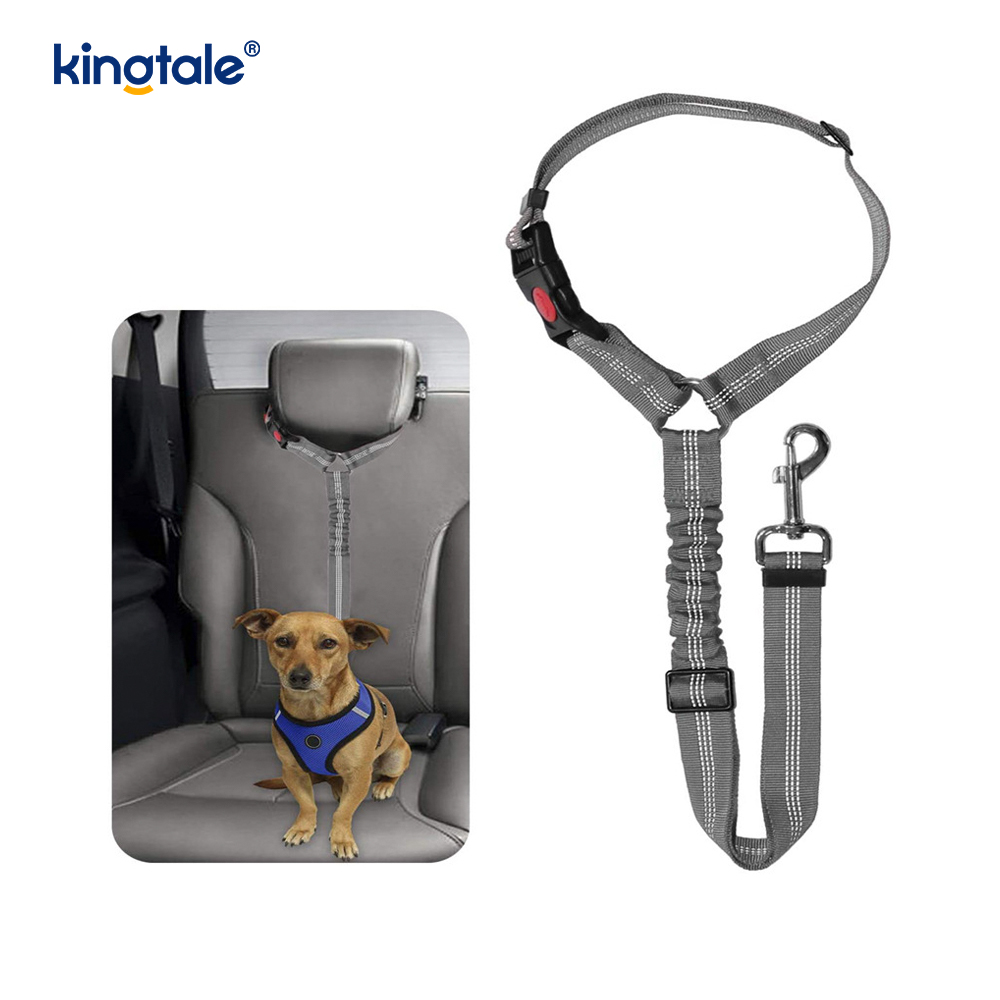 Laisse de ceinture de sécurité de voiture pour animaux de compagnie réfléchissante en polyester durable Anti-Rush Anti-Rush