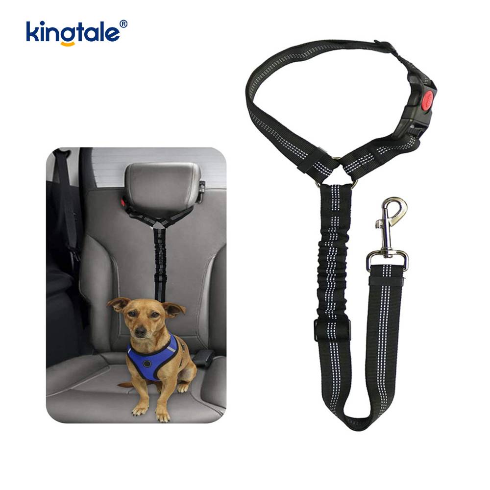 Laisse de ceinture de sécurité de voiture pour animaux de compagnie réfléchissante en polyester durable Anti-Rush Anti-Rush