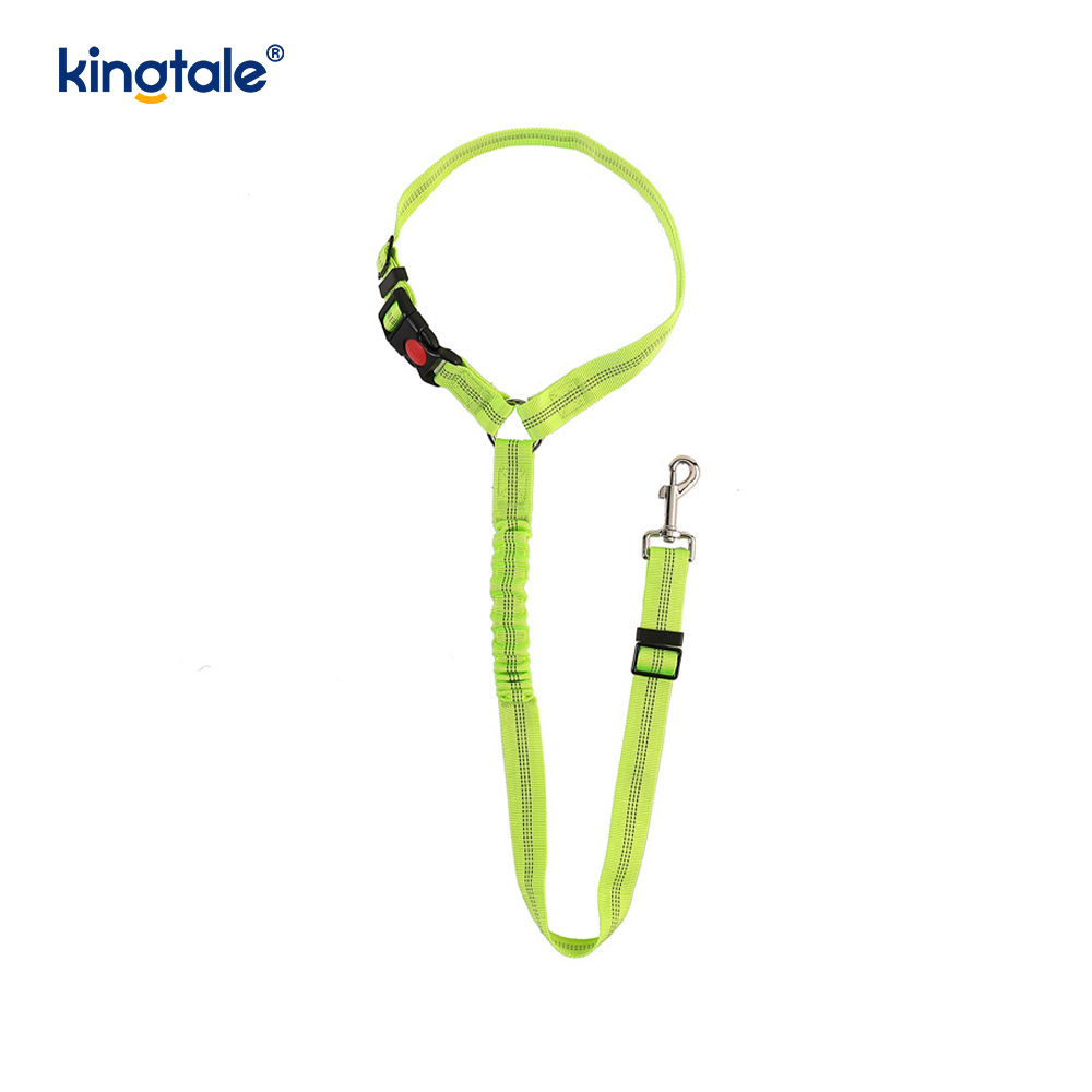 Laisse de ceinture de sécurité de voiture pour animaux de compagnie réfléchissante en polyester durable Anti-Rush Anti-Rush