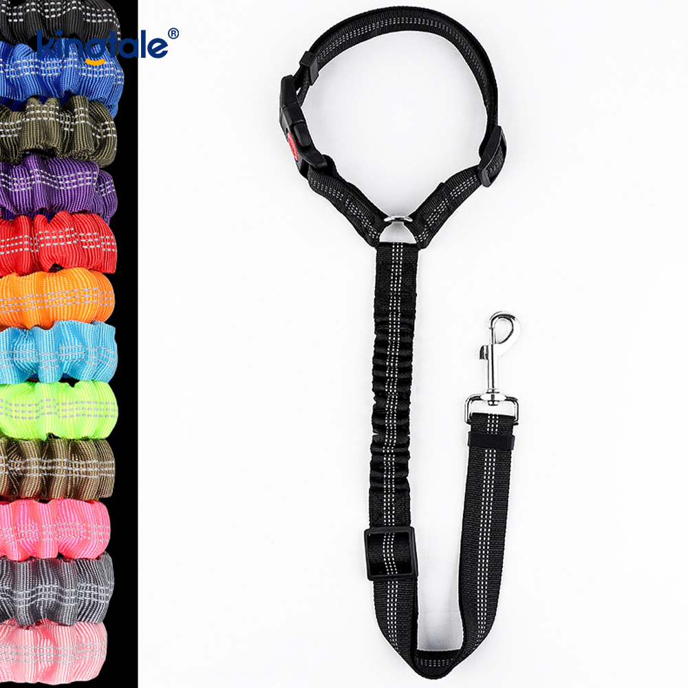 Laisse de ceinture de sécurité de voiture pour animaux de compagnie réfléchissante en polyester durable Anti-Rush Anti-Rush