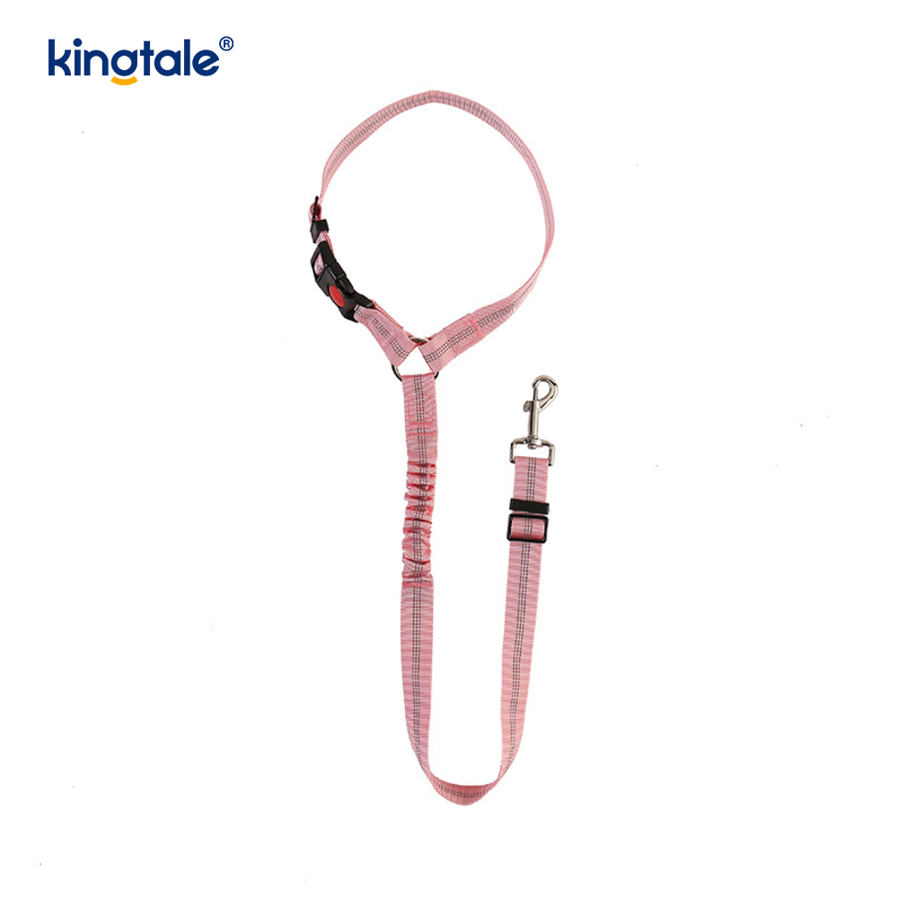 Laisse de ceinture de sécurité de voiture pour animaux de compagnie réfléchissante en polyester durable Anti-Rush Anti-Rush