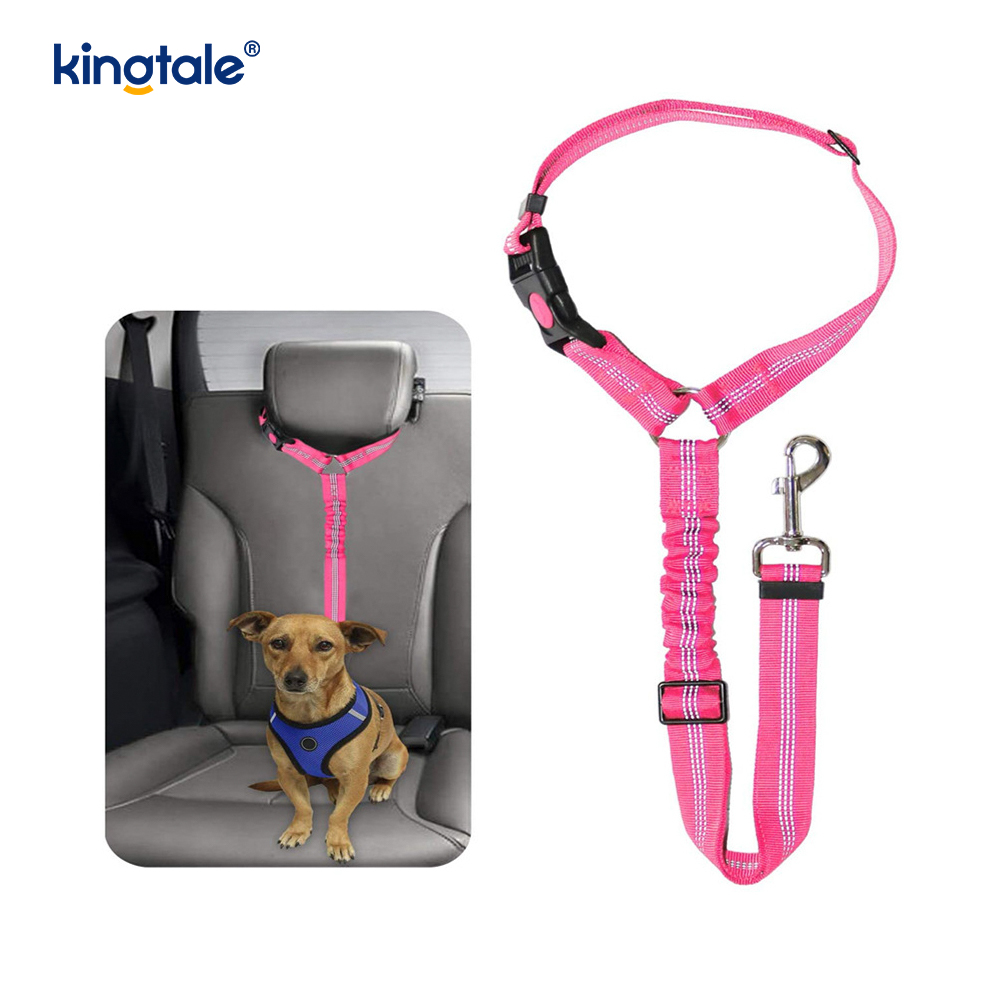 Laisse de ceinture de sécurité de voiture pour animaux de compagnie réfléchissante en polyester durable Anti-Rush Anti-Rush