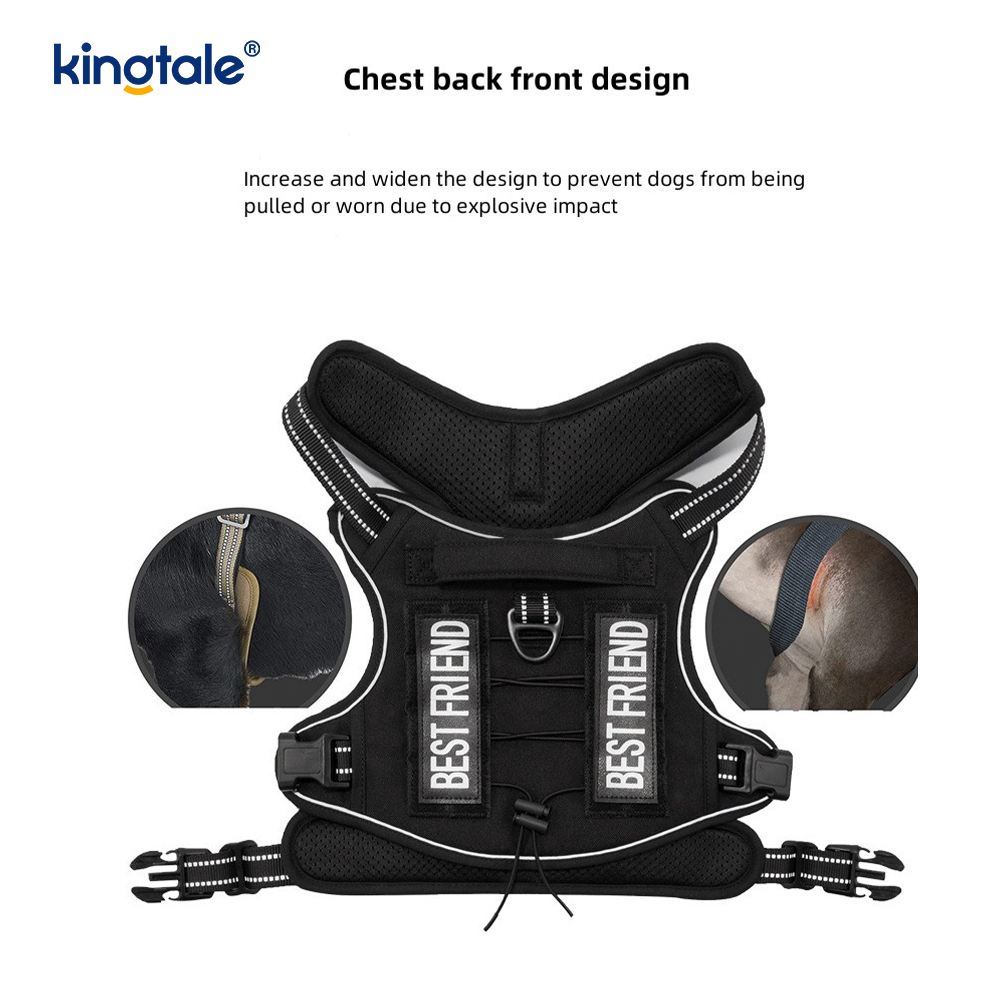 Ceinture en Nylon robuste sans traction pour chien, gilet, harnais d'entraînement, poitrine