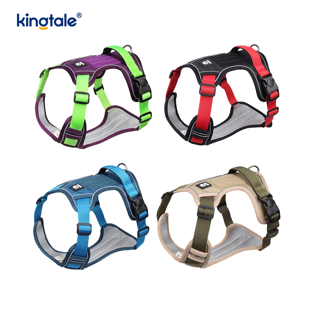 Harnais pour animaux de compagnie en nylon réfléchissant réglable et respirant pour chien de sport