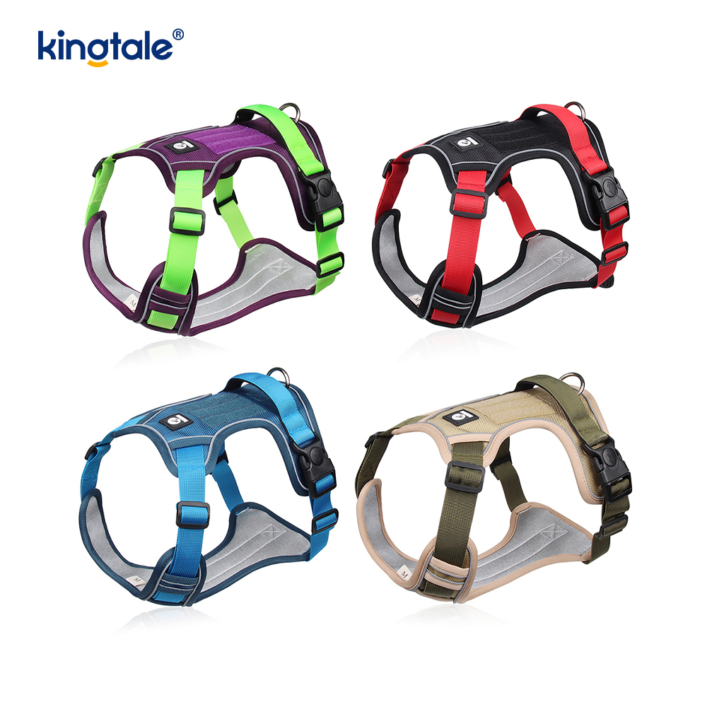 Harnais pour animaux de compagnie en nylon réfléchissant réglable et respirant pour chien de sport