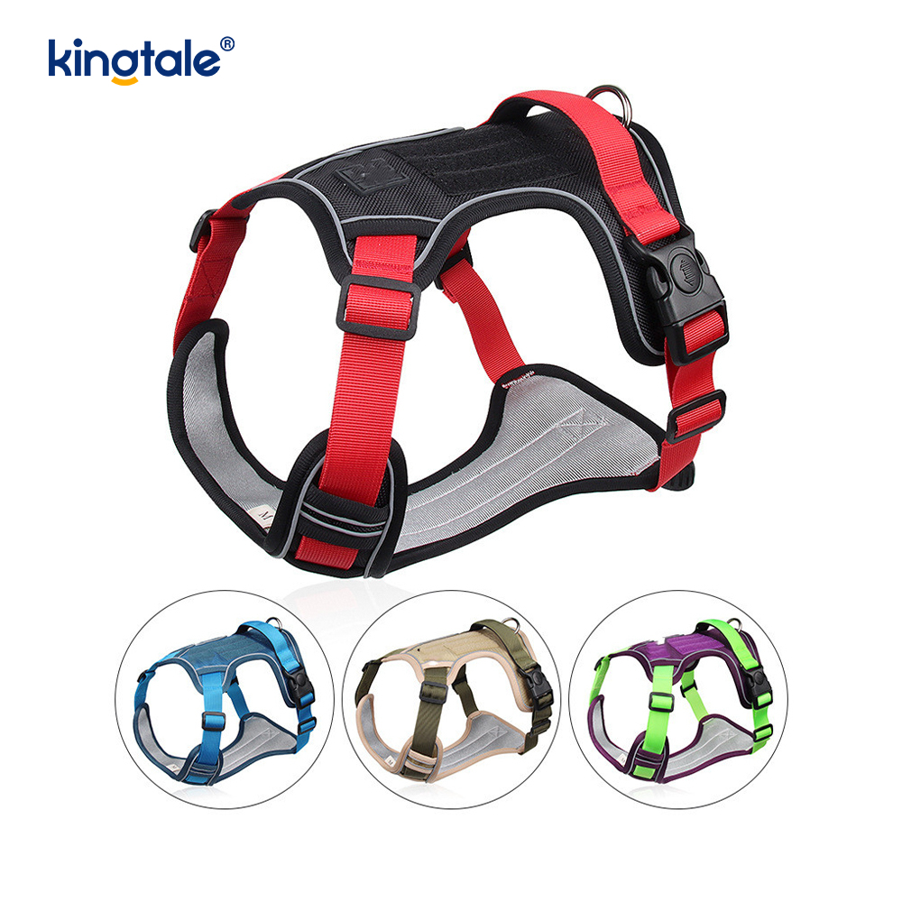 Harnais pour animaux de compagnie en nylon réfléchissant réglable et respirant pour chien de sport