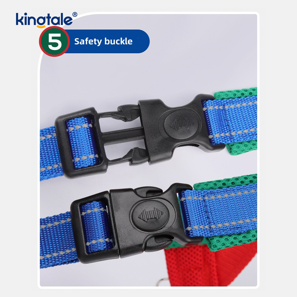 Harnais réfléchissant en nylon réglable pour chien de compagnie, vente en gros personnalisé, ensemble le moins