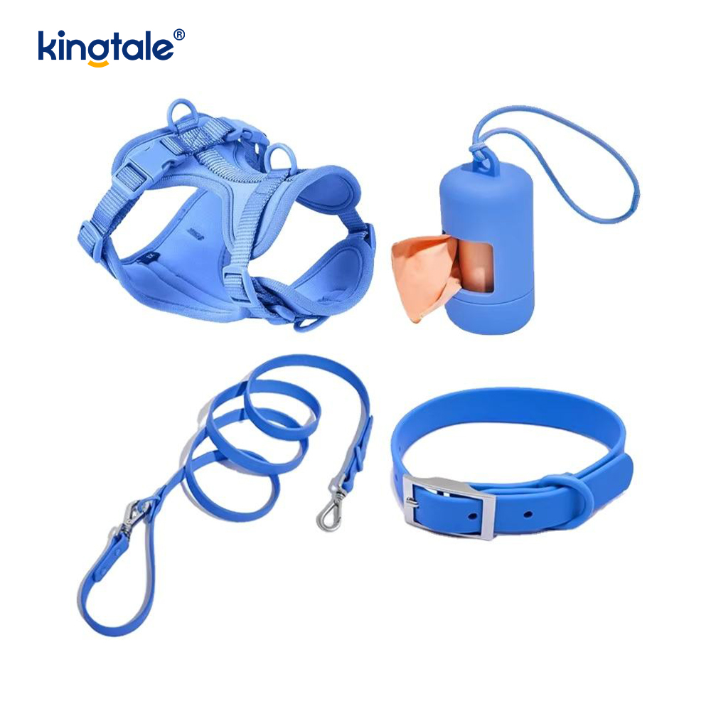 Collier de laisse de harnais de chien imperméable léger à la mode personnalisé en PVC