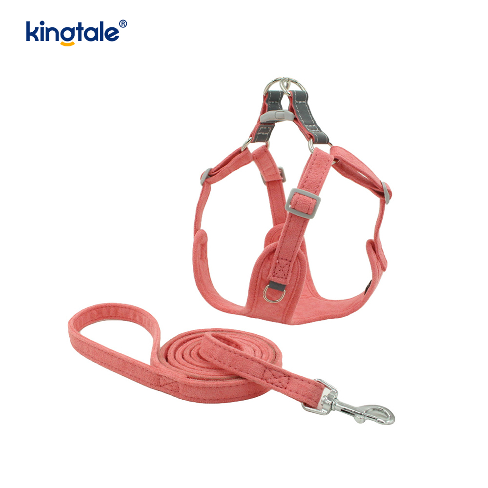 Ensemble harnais et laisse réglables en cuir pour petit chien et chat, strass scintillants