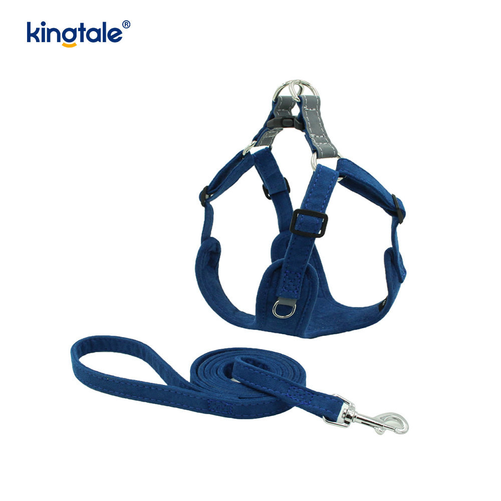 Ensemble harnais et laisse réglables en cuir pour petit chien et chat, strass scintillants