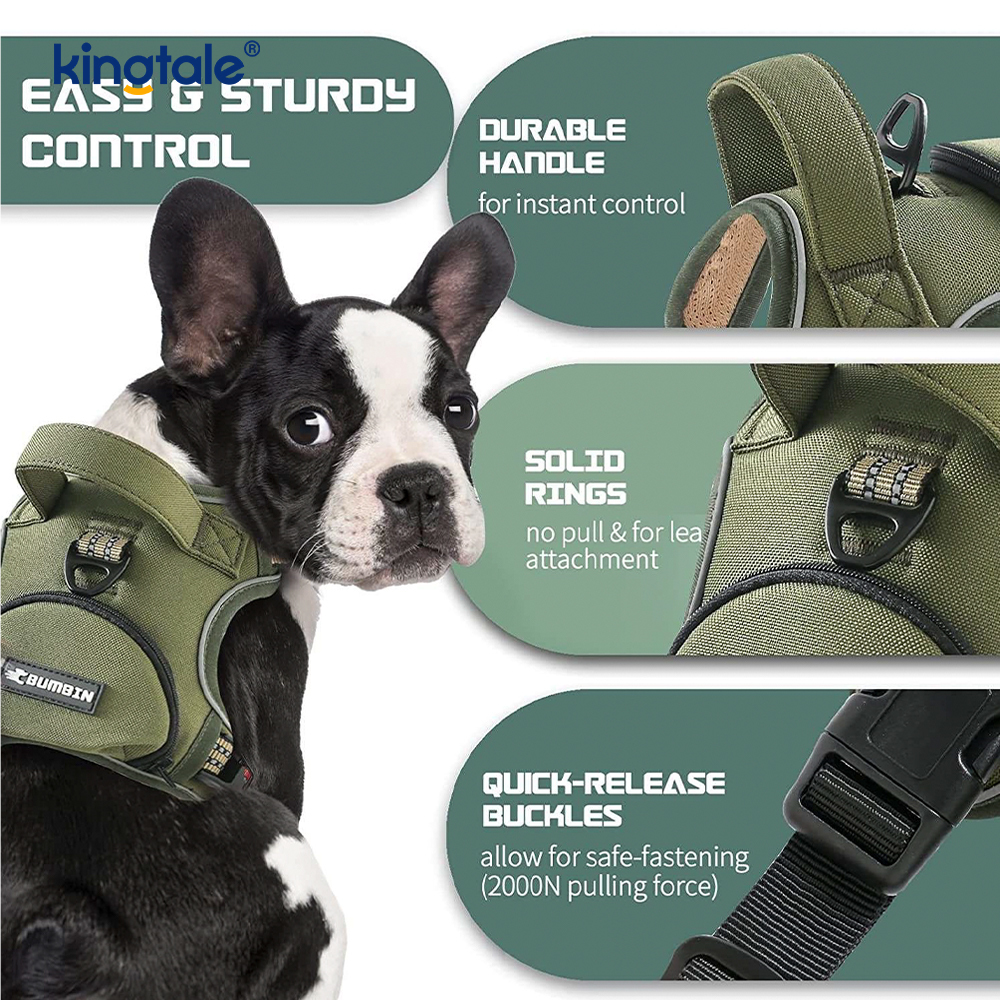 Gilet réglable sans étranglement pour animaux de compagnie, avec laisse pour chien, harnais de marche réfléchissant pour animaux de compagnie