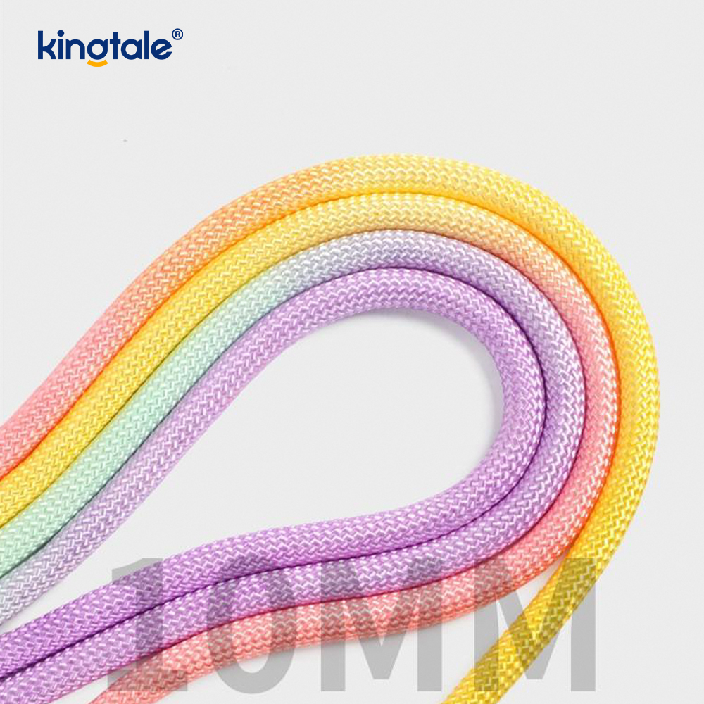 Aucune laisse colorée réglable en nylon durable de glissement de chien de poignée de double de traction