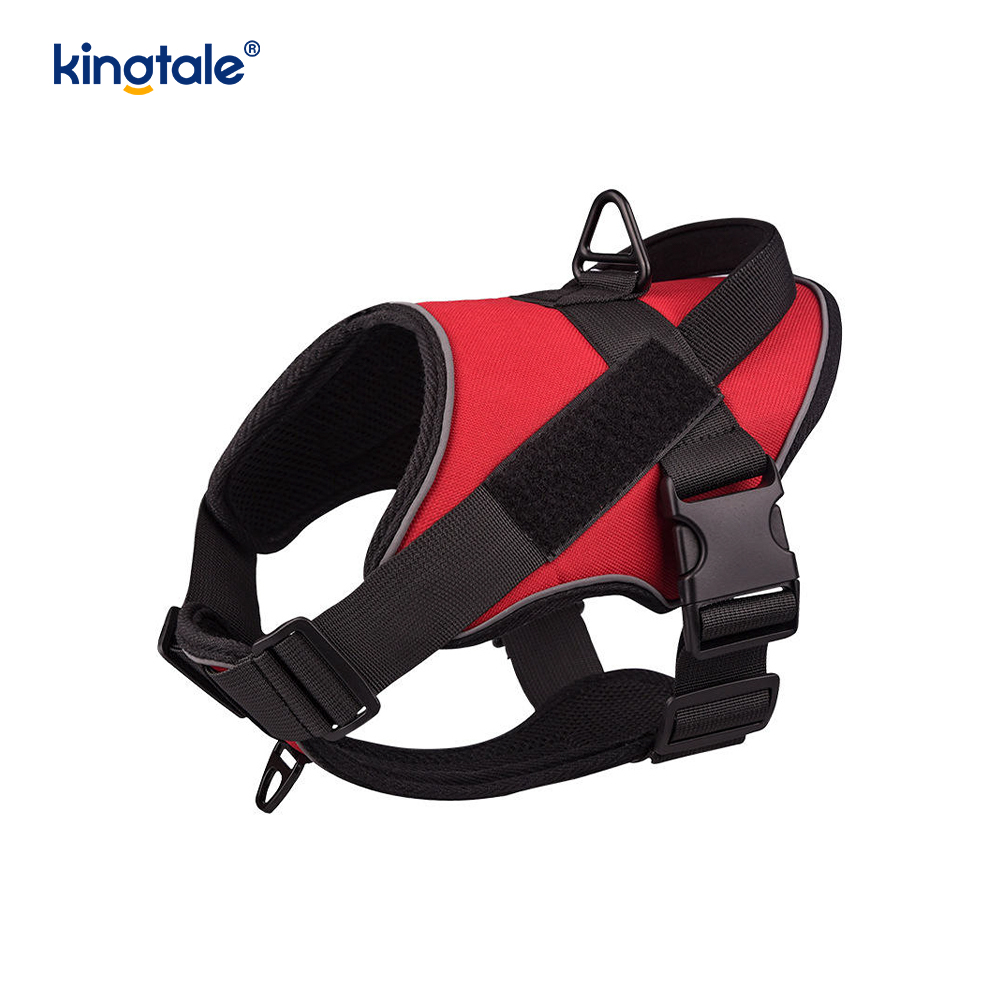 Harnais tactique robuste pour chien, gilet réfléchissant réglable sans traction pour animaux de compagnie