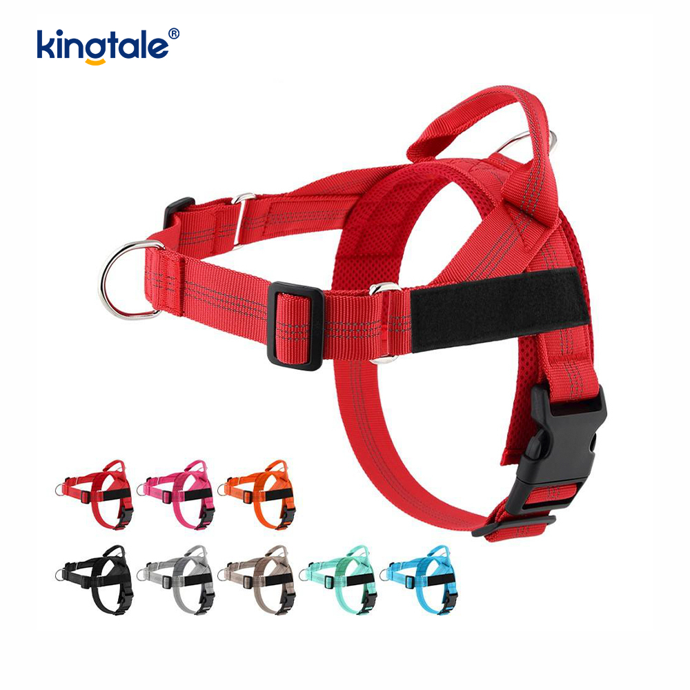 Harnais pour chien réglable durable en maille réfléchissante personnalisée sans traction