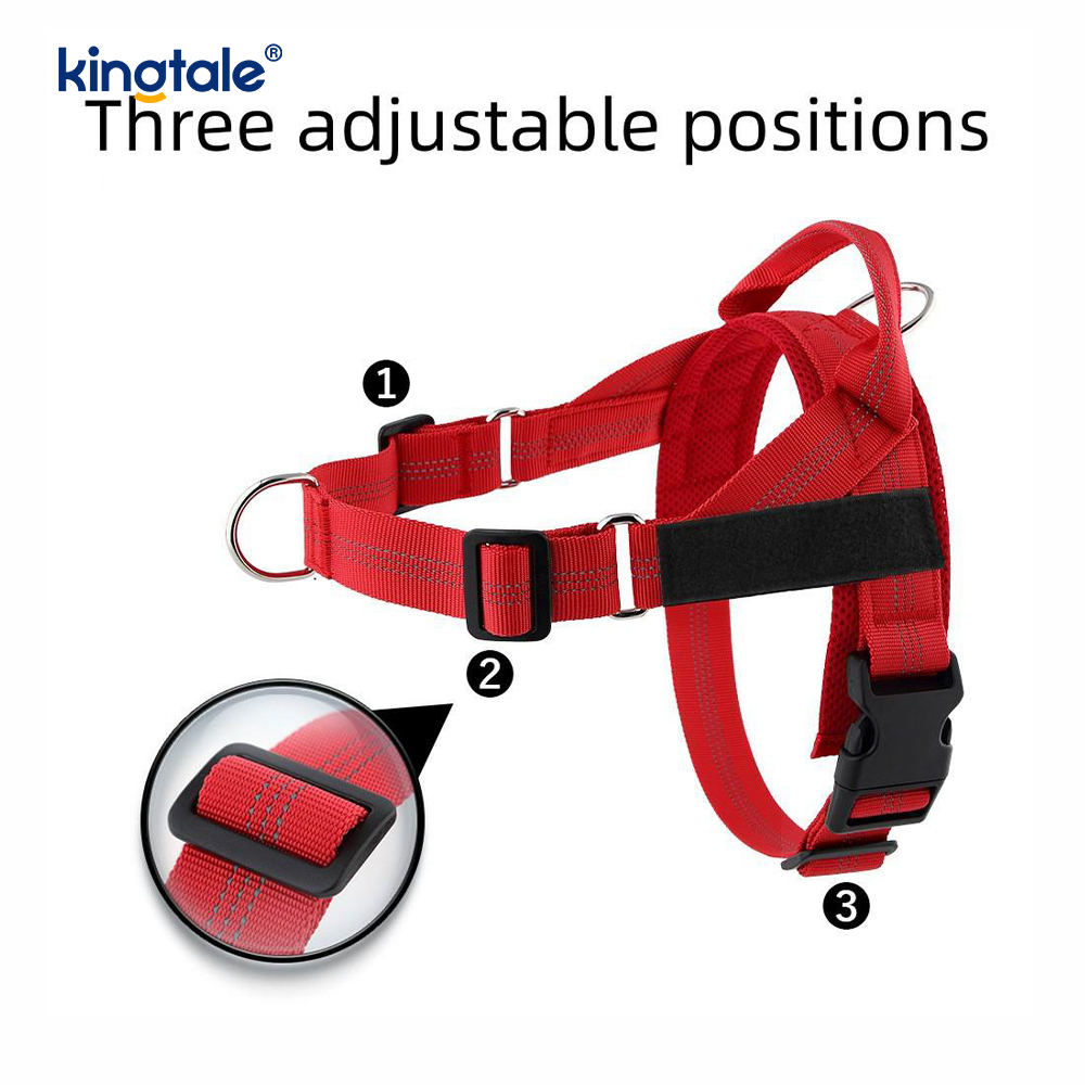 Harnais pour chien réglable durable en maille réfléchissante personnalisée sans traction