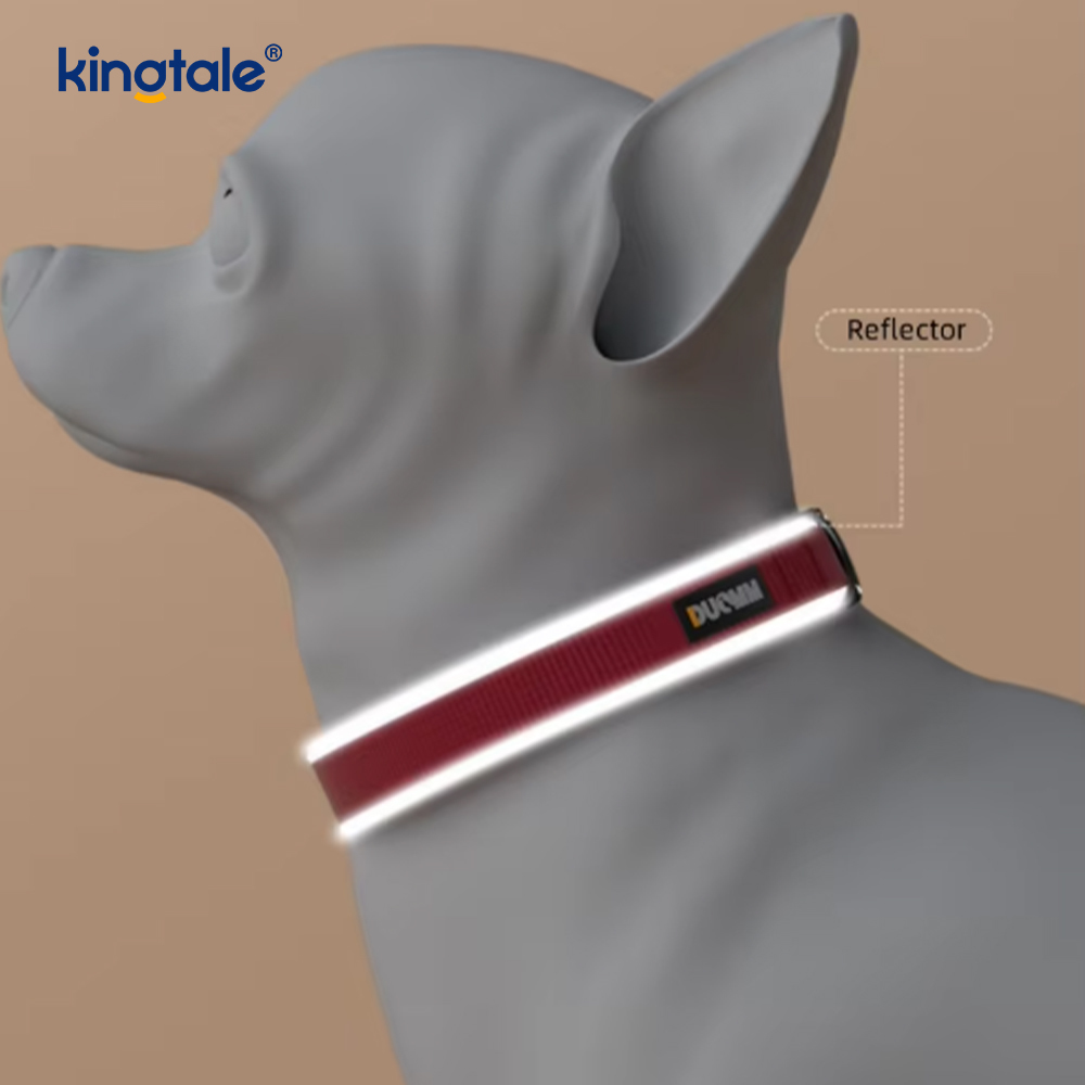 Colliers clignotants réglables en polyester pour animaux de compagnie, chiens, chats, chiots