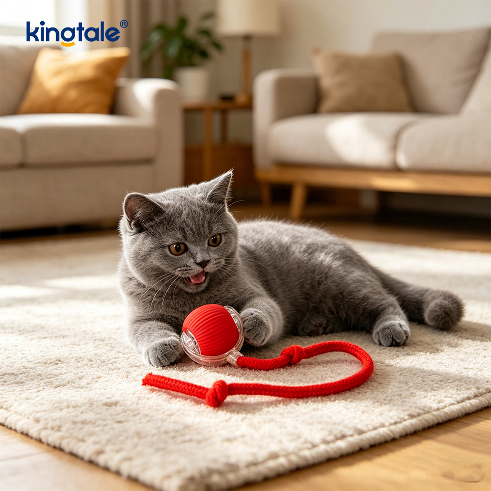 Balle jouet automatique pour chat avec évitement automatique des obstacles