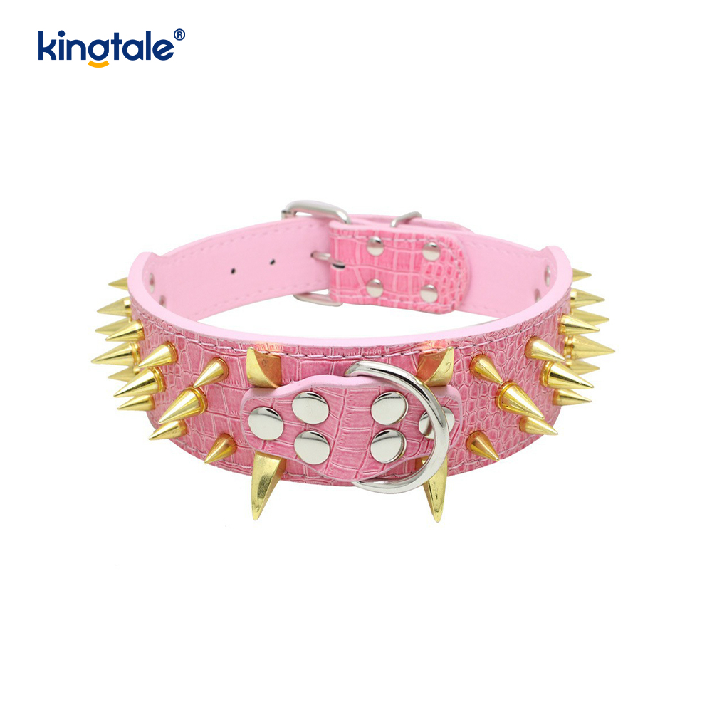 Collier pour chien clouté à pointes pointues, colliers pour chien en cuir élégants