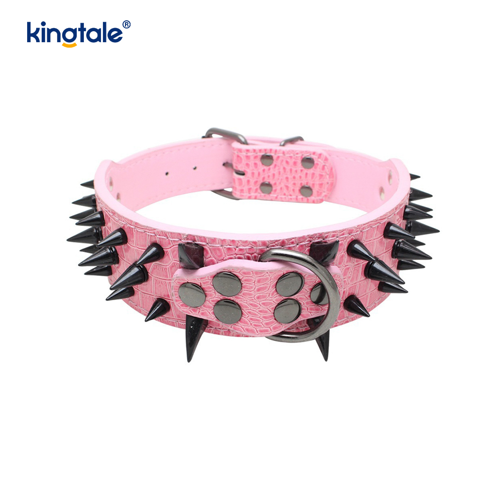 Collier pour chien clouté à pointes pointues, colliers pour chien en cuir élégants