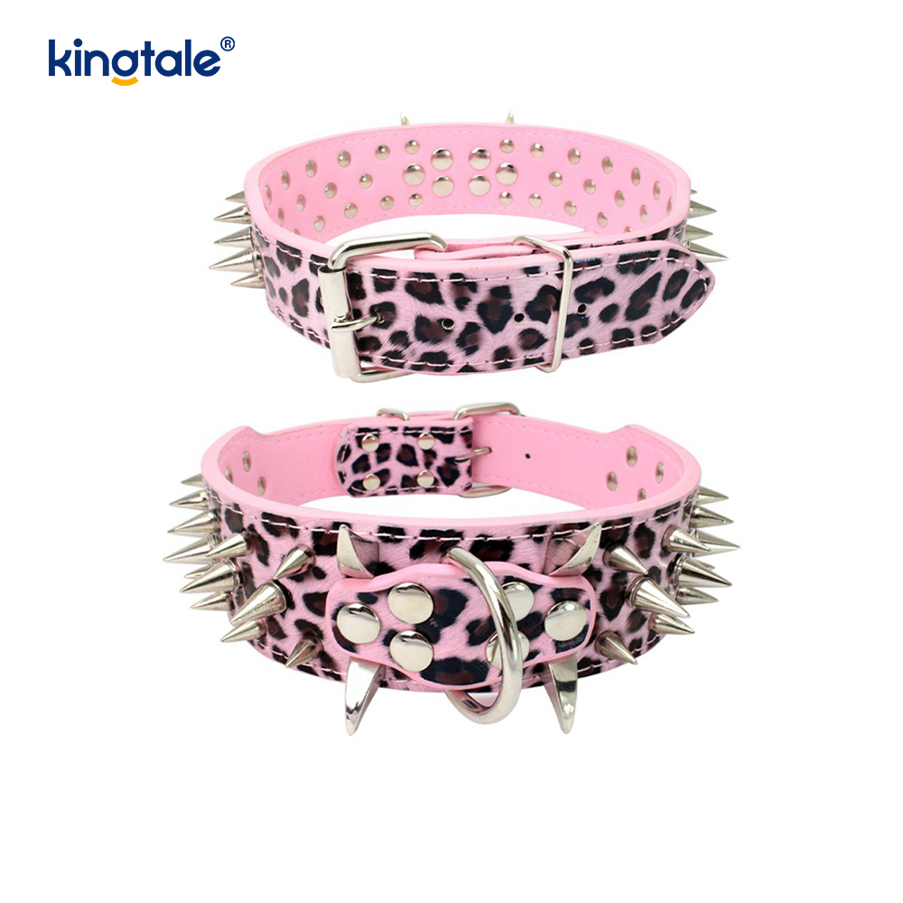 Collier pour chien clouté à pointes pointues, colliers pour chien en cuir élégants