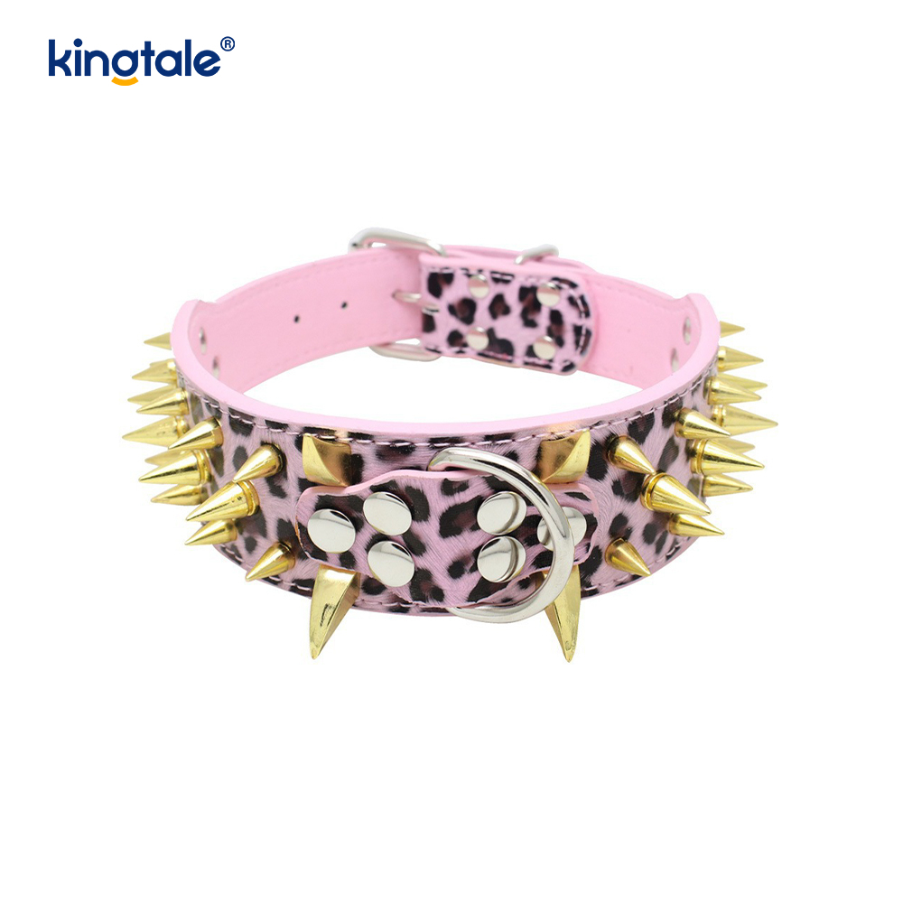 Collier pour chien clouté à pointes pointues, colliers pour chien en cuir élégants