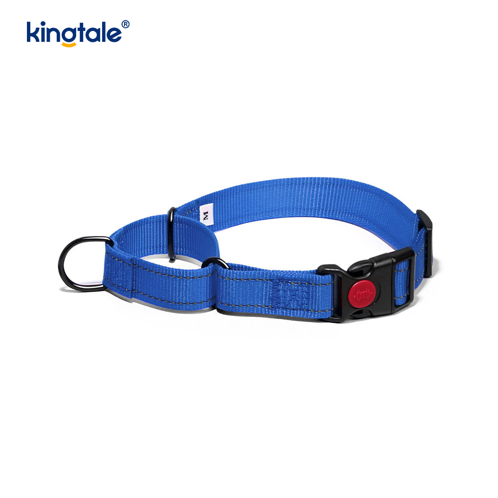 Collier pour chien Martingale en nylon réglable réfléchissant sans traction à dégagement rapide