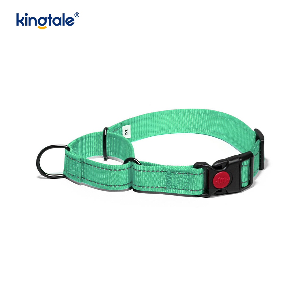 Collier pour chien Martingale en nylon réglable réfléchissant sans traction à dégagement rapide