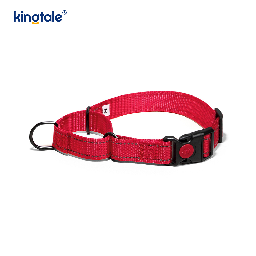 Collier pour chien Martingale en nylon réglable réfléchissant sans traction à dégagement rapide