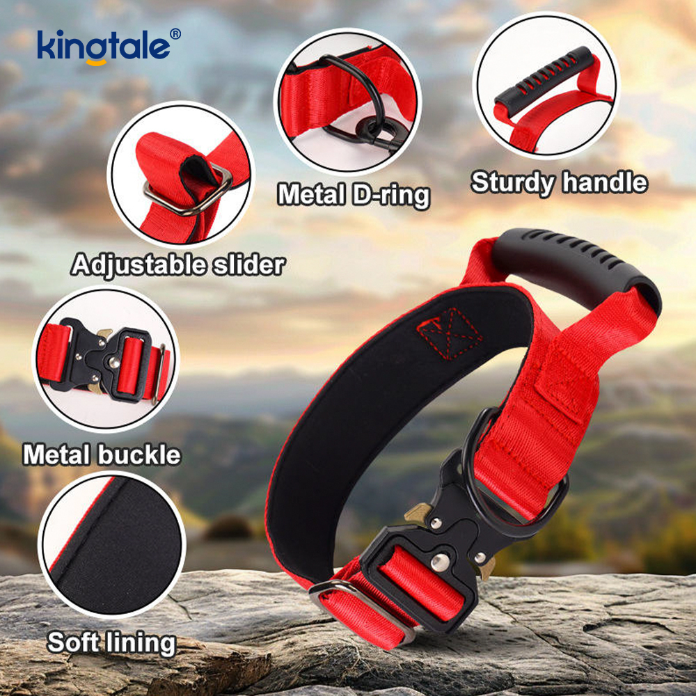 Collier à dégagement rapide avec poignée de contrôle en nylon pour entraînement tactique