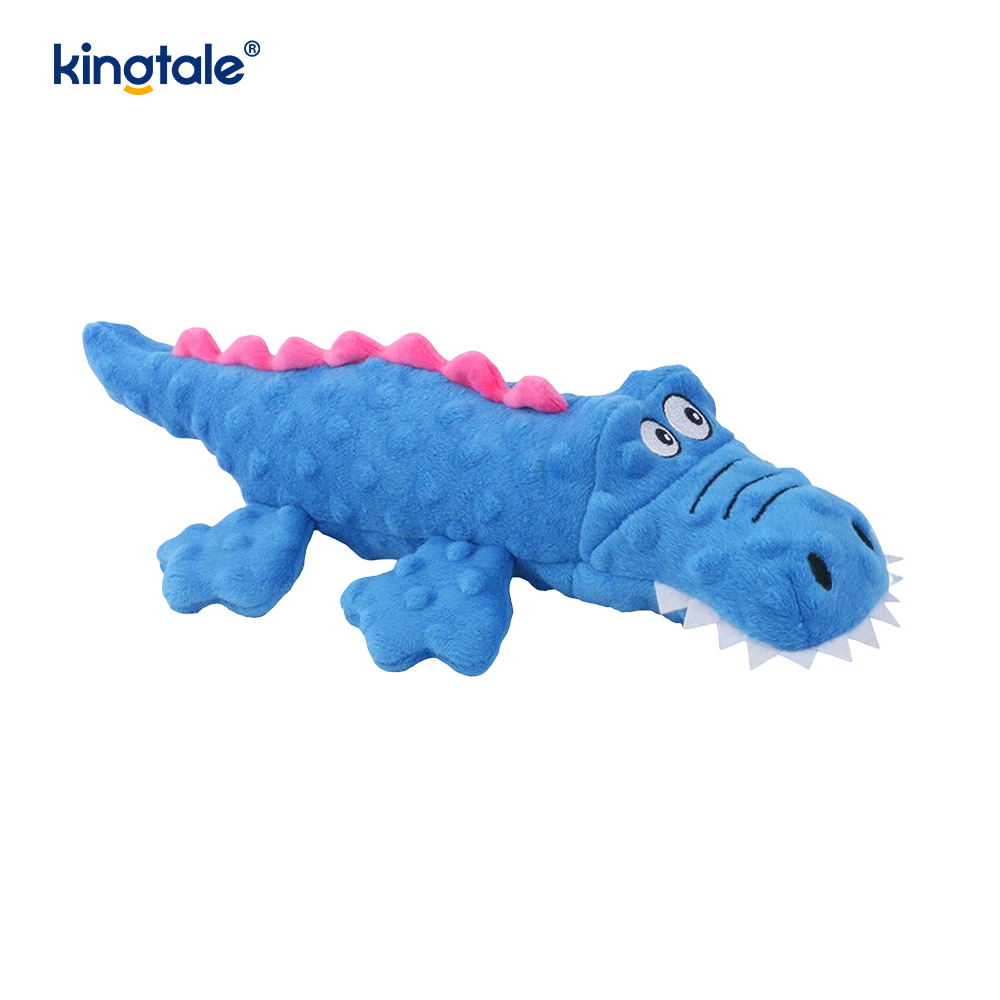 Jouet à mâcher en peluche pour chien avec voix de crocodile