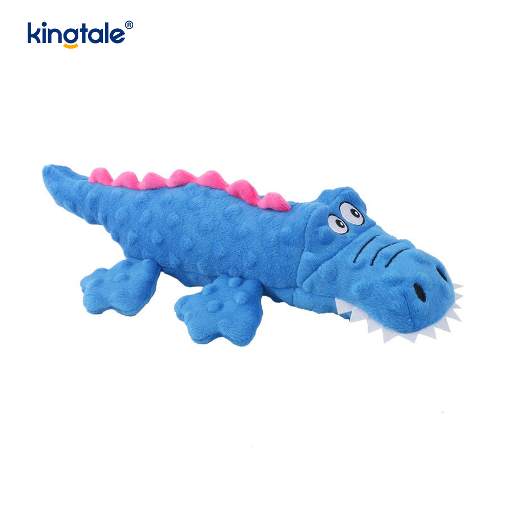 Jouet à mâcher en peluche pour chien avec voix de crocodile