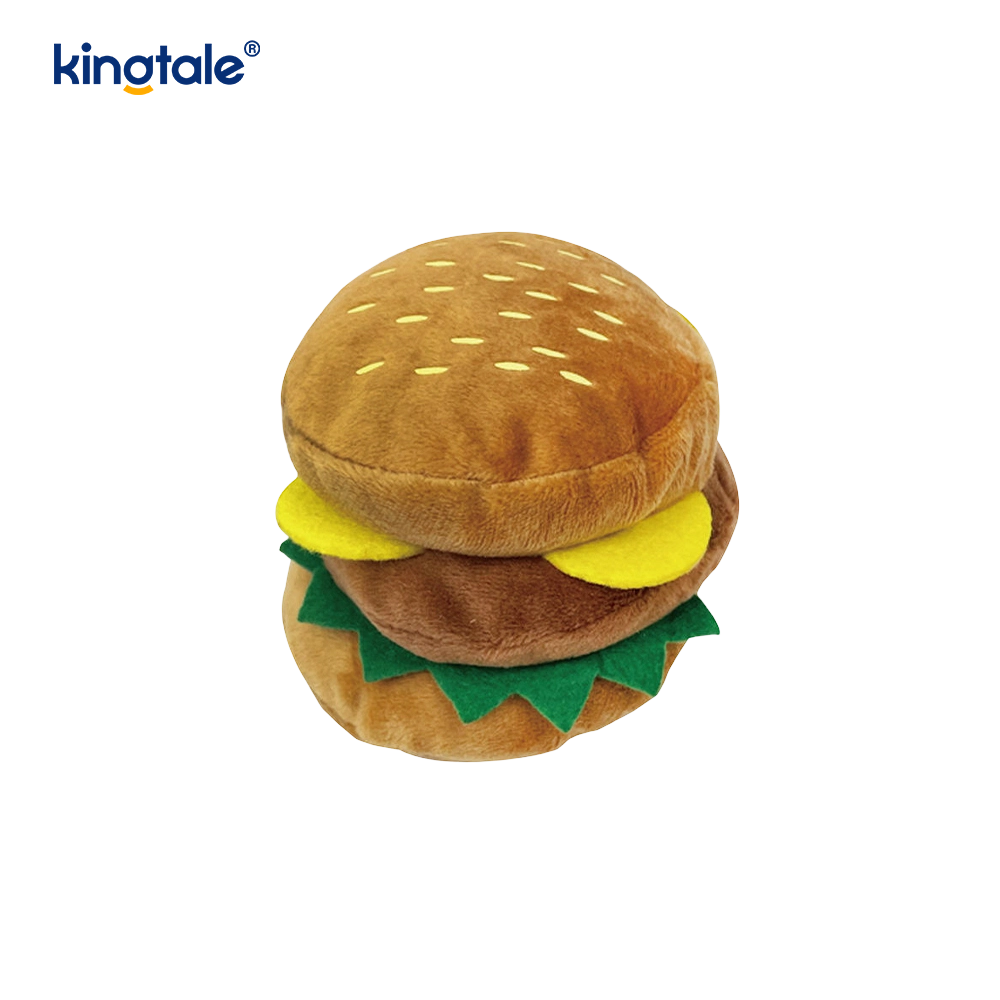 Hamburger jouet hurlant, frites, cuisse de poulet pour chat et chien